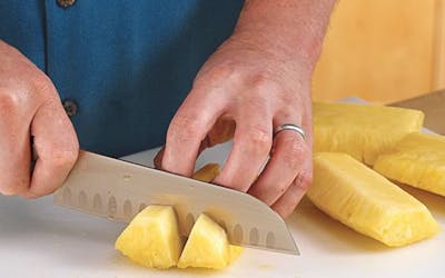 Cutting a Pineapple