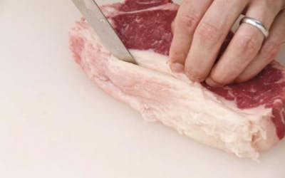 Trimming a Strip Steak