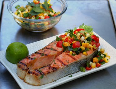 Maple Glazed Salmon Steaks 